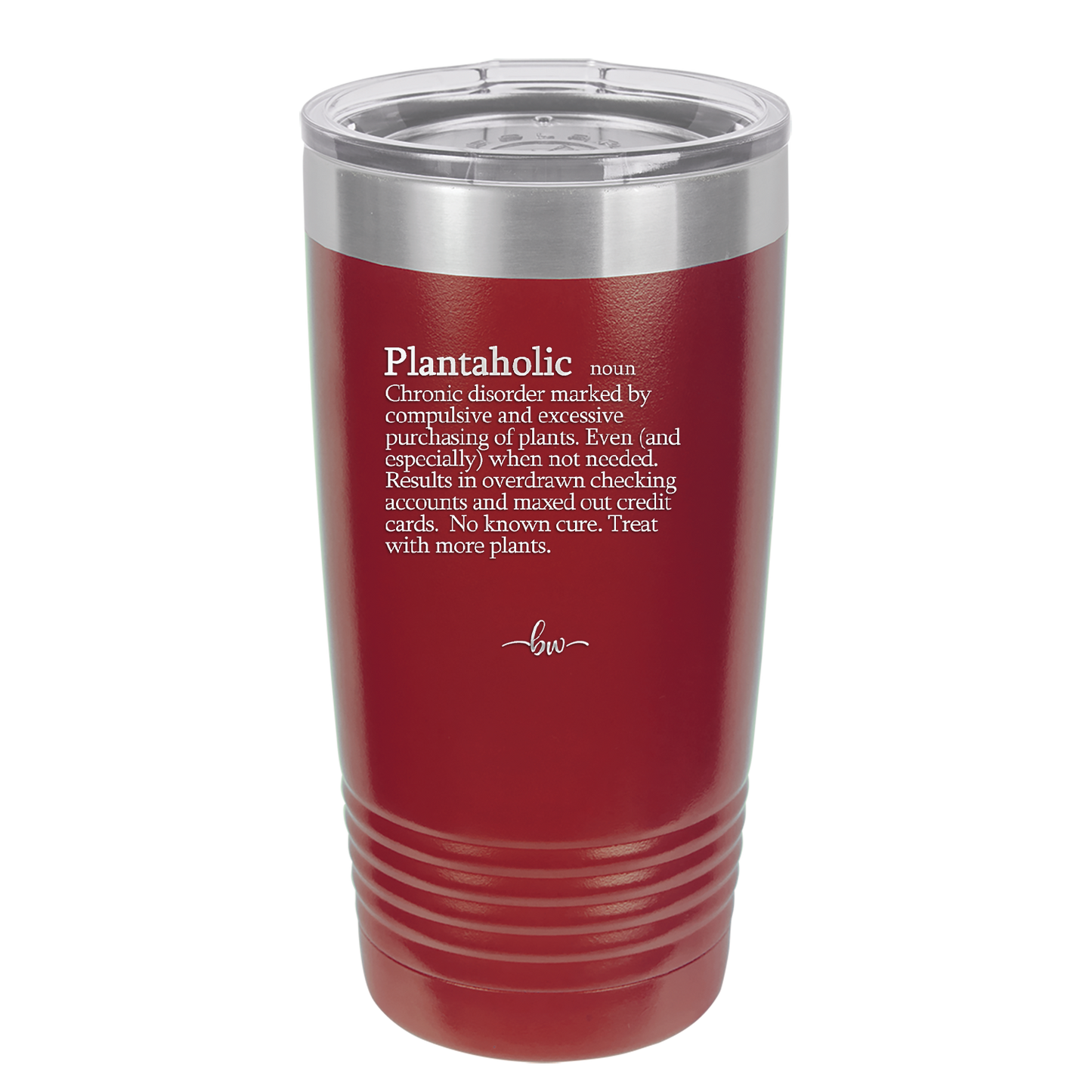 Plantaholic Definition - Laser Engraved Stainless Steel Drinkware - 1619 -