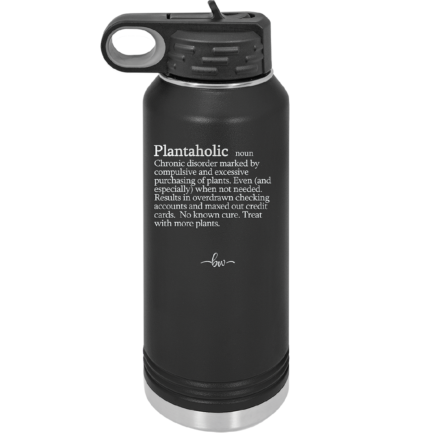 Plantaholic Definition - Laser Engraved Stainless Steel Drinkware - 1619 -