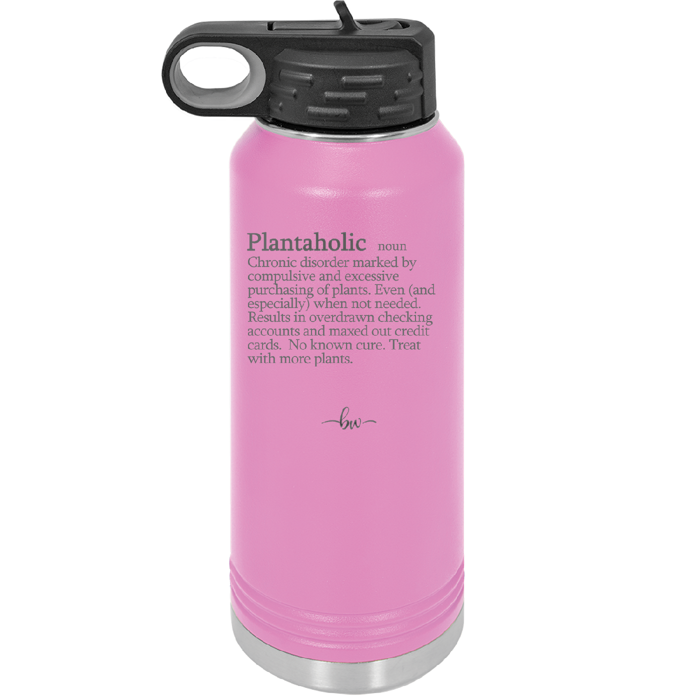 Plantaholic Definition - Laser Engraved Stainless Steel Drinkware - 1619 -