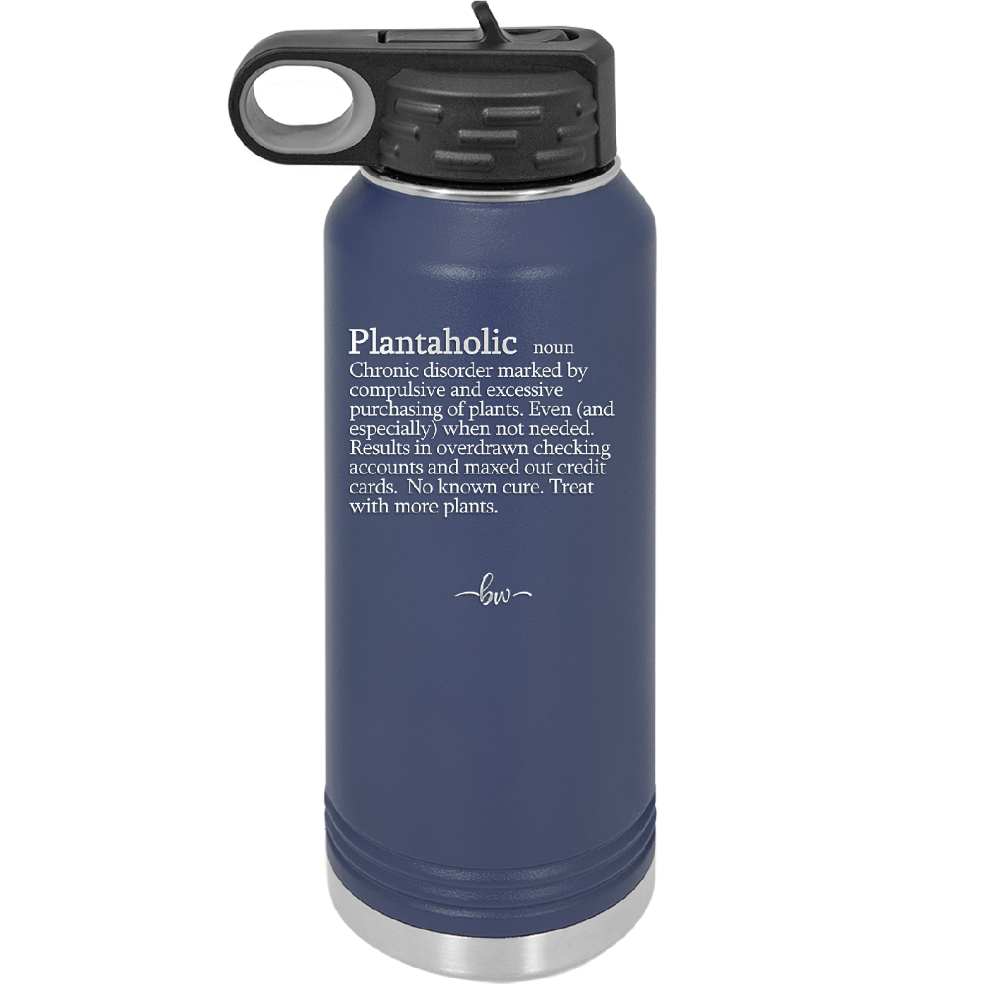 Plantaholic Definition - Laser Engraved Stainless Steel Drinkware - 1619 -