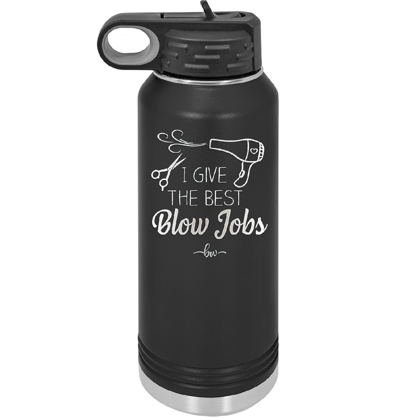 I Give the Best Blow Jobs Hair Stylist - Laser Engraved Stainless Steel Drinkware - 1625 -