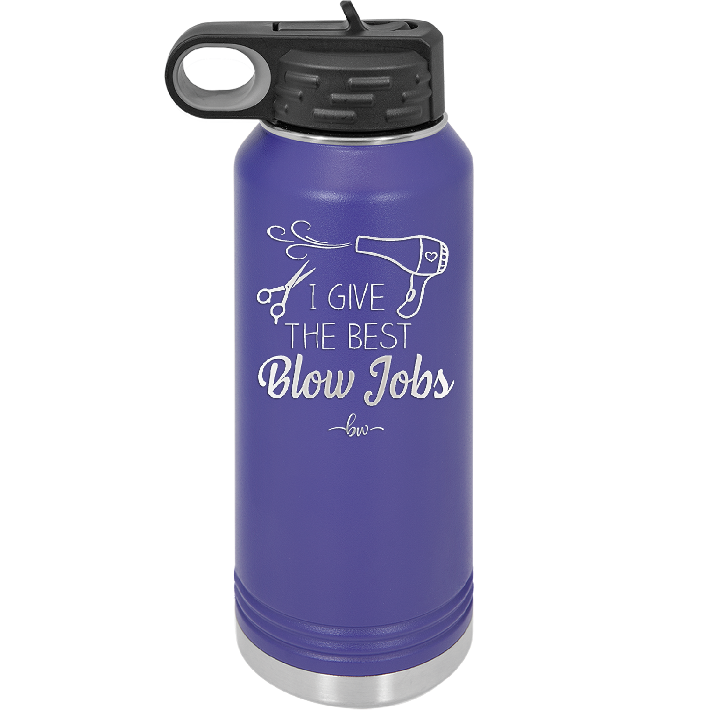I Give the Best Blow Jobs Hair Stylist - Laser Engraved Stainless Steel Drinkware - 1625 -