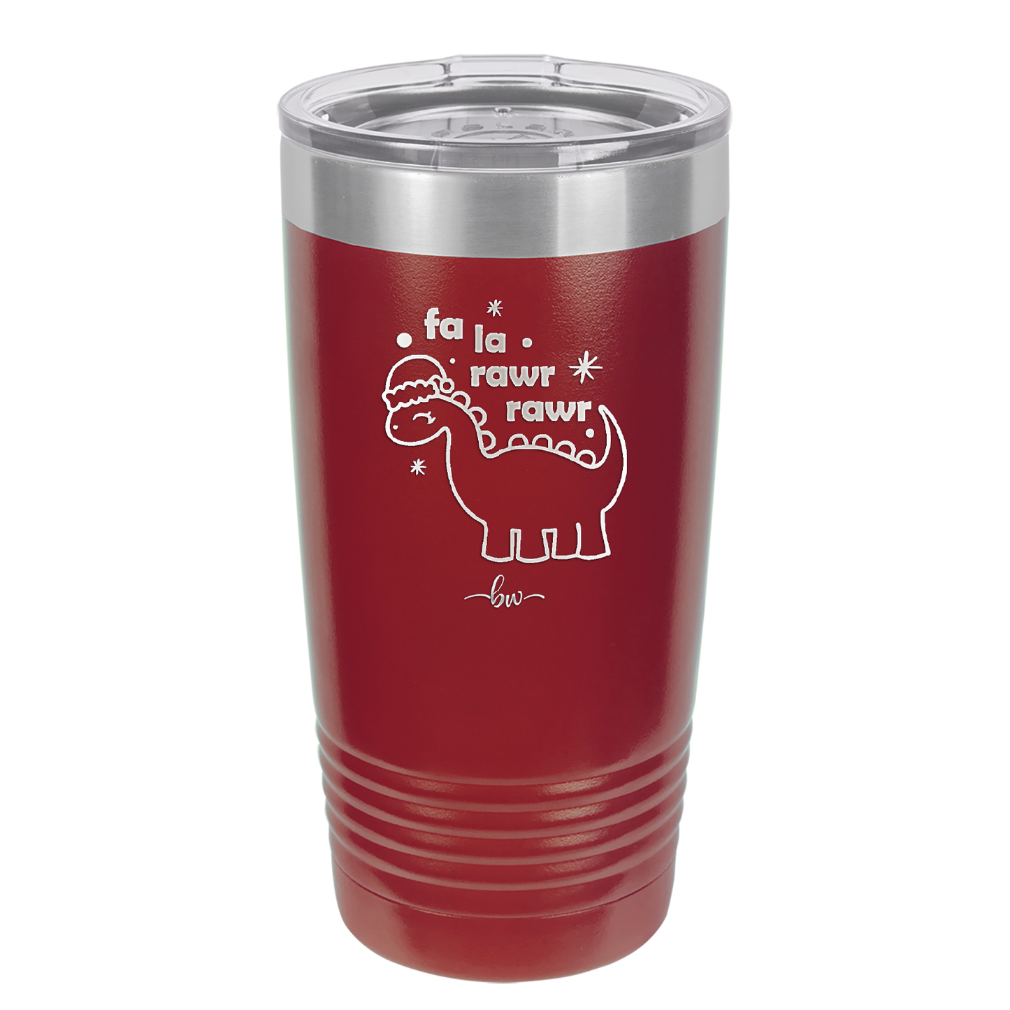 Fa La Rawr Rawr Dinosaur - Laser Engraved Stainless Steel Drinkware - 1644 -