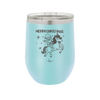Merry Christmas Santa Unicorn - Laser Engraved Stainless Steel Drinkware - 1645 -