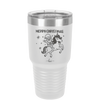 Merry Christmas Santa Unicorn - Laser Engraved Stainless Steel Drinkware - 1645 -