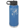 Merry Christmas Santa Unicorn - Laser Engraved Stainless Steel Drinkware - 1645 -
