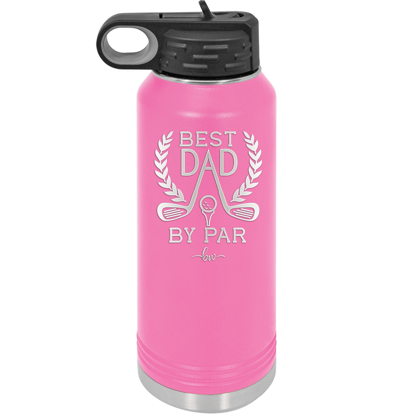 Best Dad by Par 3 Golf Dad - Laser Engraved Stainless Steel Drinkware - 1652 -