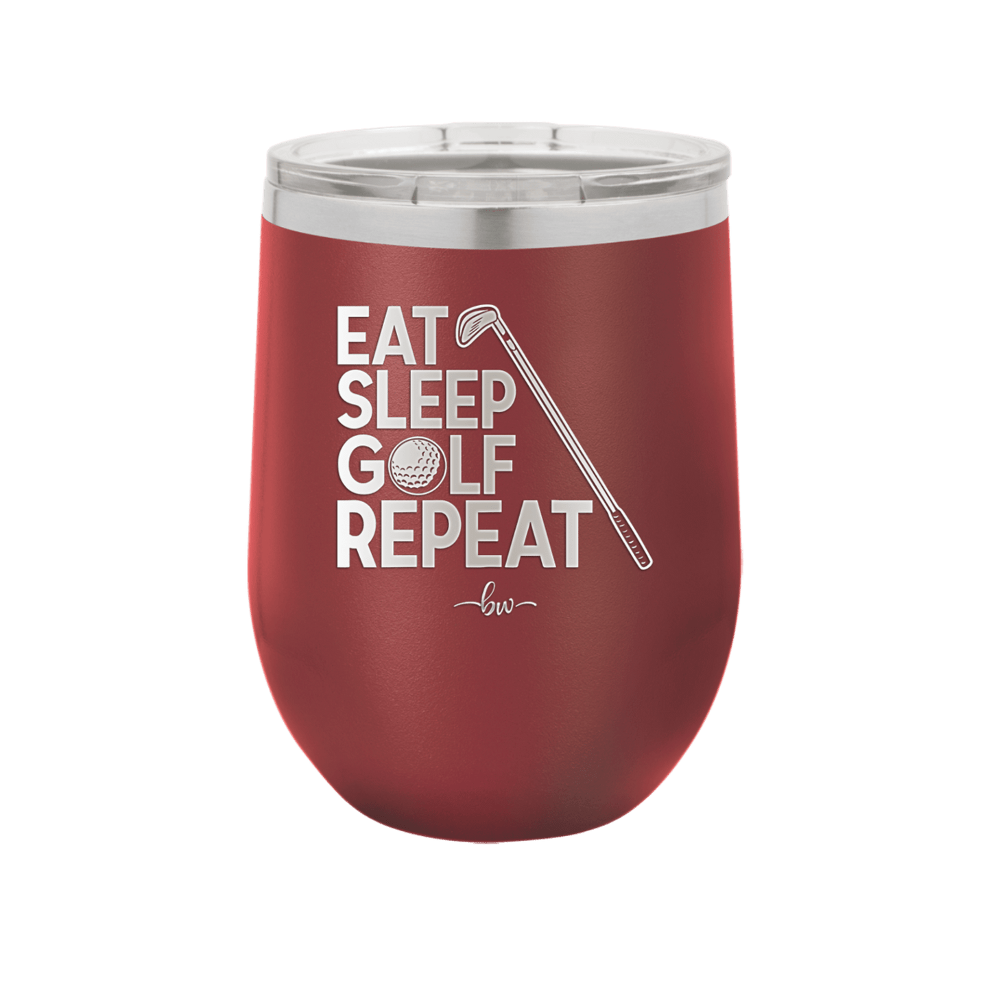 Eat Sleep Golf Repeat 1 - Laser Engraved Stainless Steel Drinkware - 1656 -