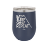 Eat Sleep Golf Repeat 1 - Laser Engraved Stainless Steel Drinkware - 1656 -