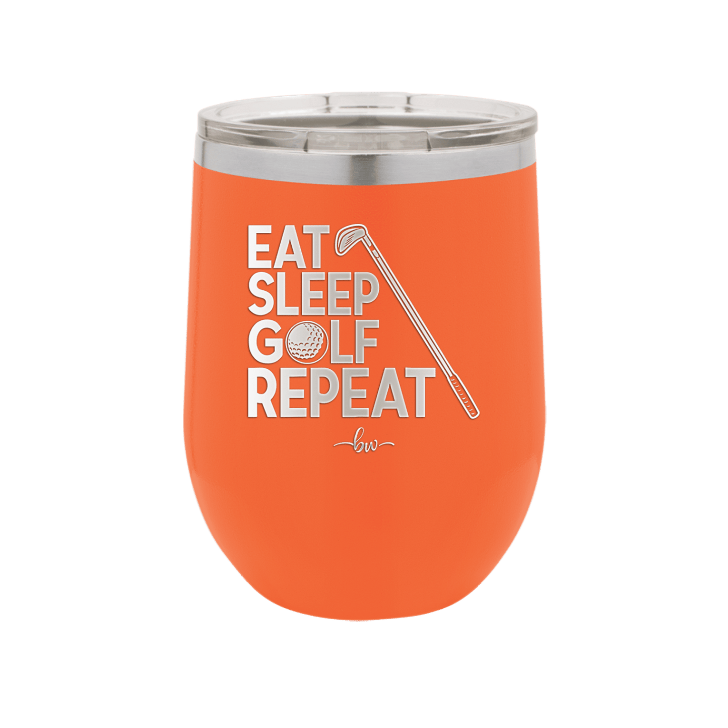 Eat Sleep Golf Repeat 1 - Laser Engraved Stainless Steel Drinkware - 1656 -