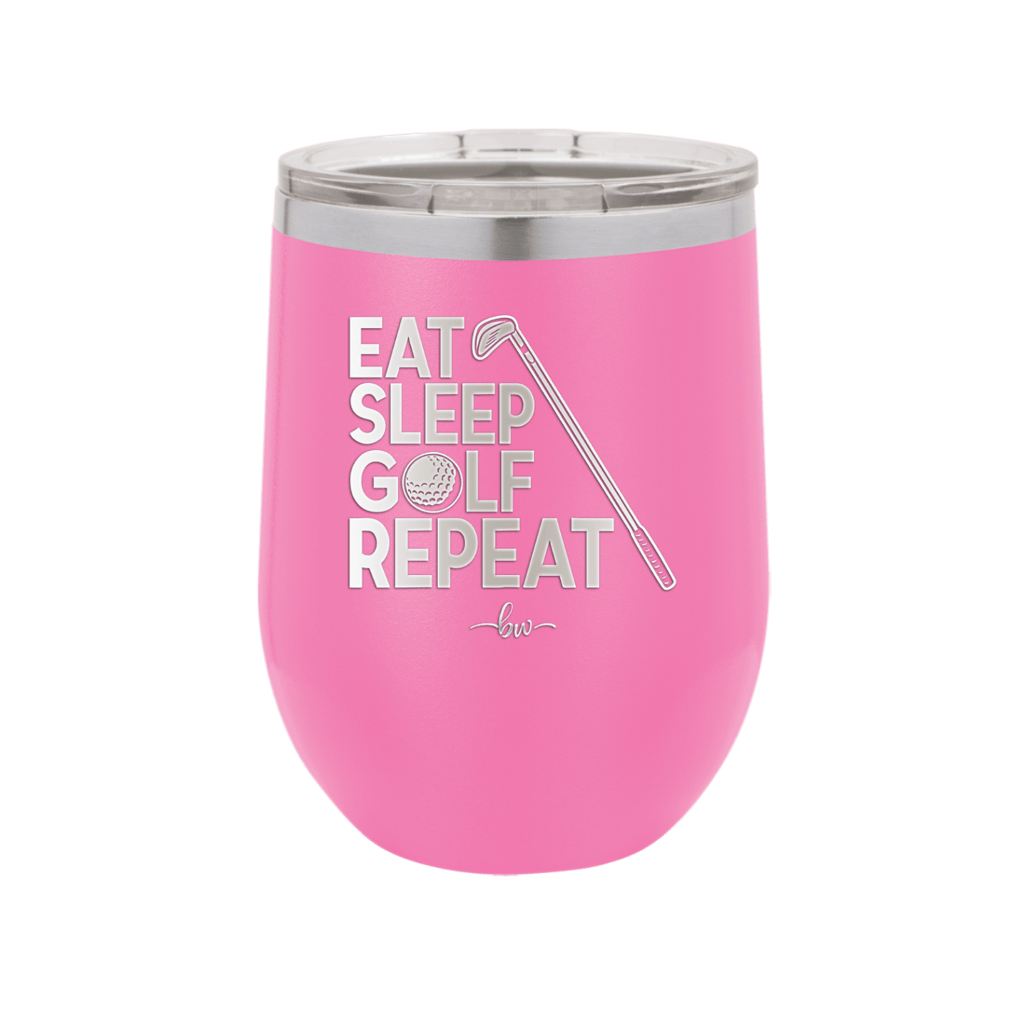 Eat Sleep Golf Repeat 1 - Laser Engraved Stainless Steel Drinkware - 1656 -