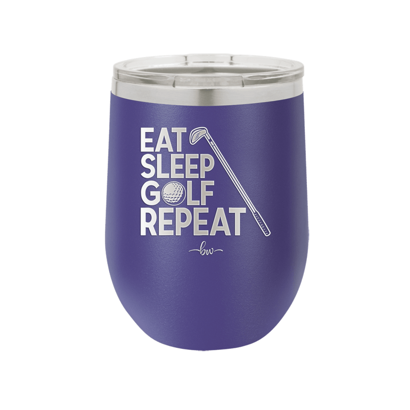 Eat Sleep Golf Repeat 1 - Laser Engraved Stainless Steel Drinkware - 1656 -