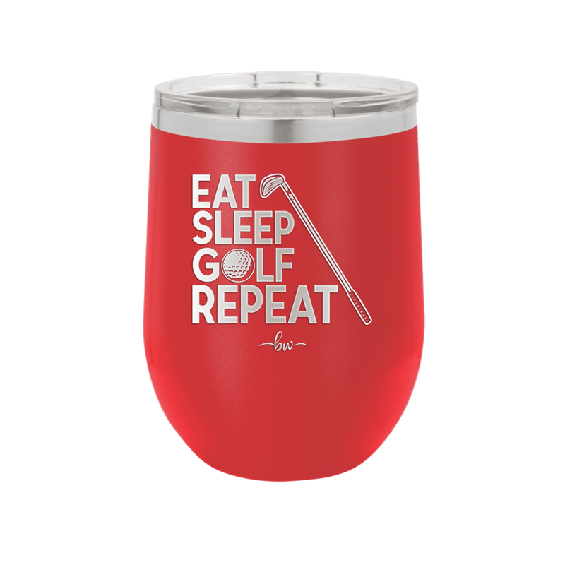 Eat Sleep Golf Repeat 1 - Laser Engraved Stainless Steel Drinkware - 1656 -