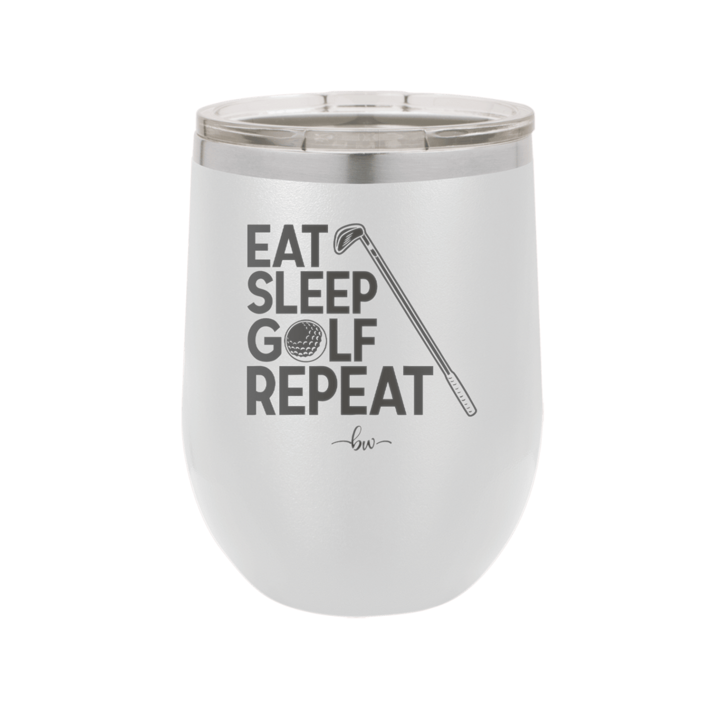 Eat Sleep Golf Repeat 1 - Laser Engraved Stainless Steel Drinkware - 1656 -