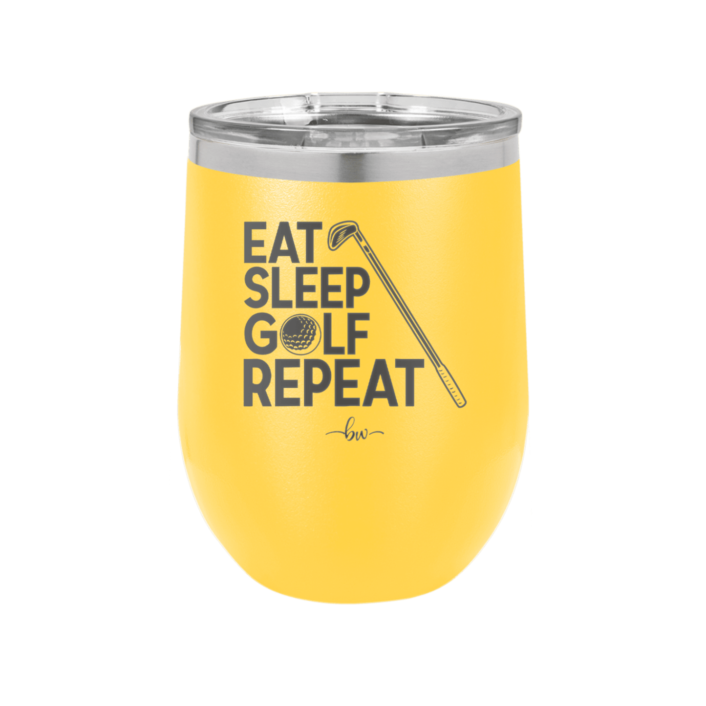 Eat Sleep Golf Repeat 1 - Laser Engraved Stainless Steel Drinkware - 1656 -