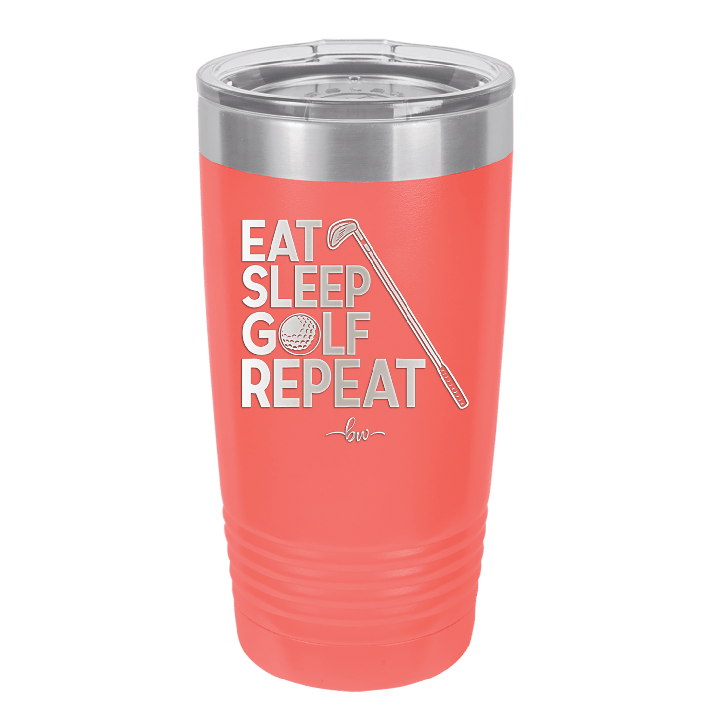 Eat Sleep Golf Repeat 1 - Laser Engraved Stainless Steel Drinkware - 1656 -