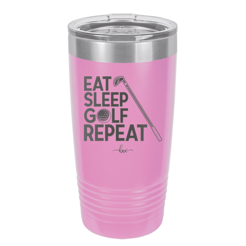 Eat Sleep Golf Repeat 1 - Laser Engraved Stainless Steel Drinkware - 1656 -