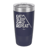 Eat Sleep Golf Repeat 1 - Laser Engraved Stainless Steel Drinkware - 1656 -