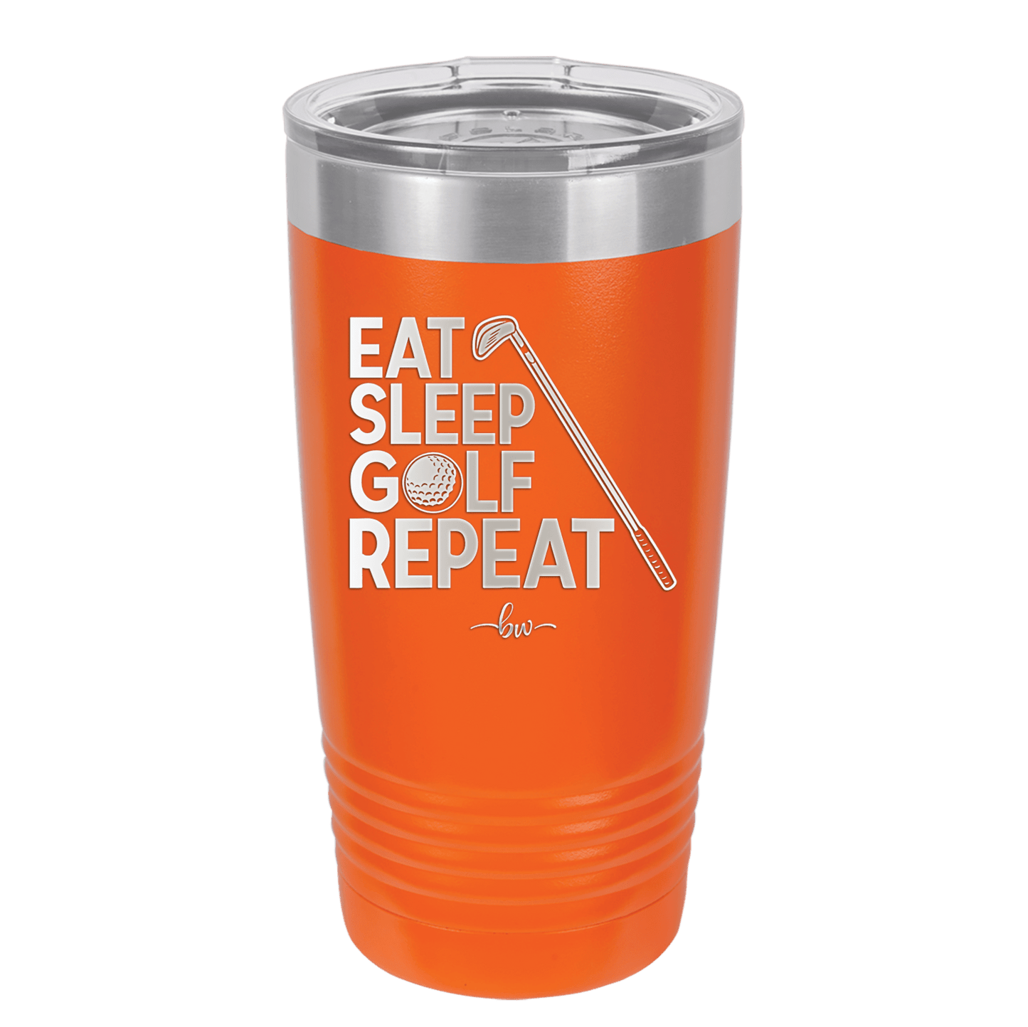 Eat Sleep Golf Repeat 1 - Laser Engraved Stainless Steel Drinkware - 1656 -