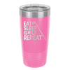Eat Sleep Golf Repeat 1 - Laser Engraved Stainless Steel Drinkware - 1656 -