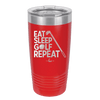 Eat Sleep Golf Repeat 1 - Laser Engraved Stainless Steel Drinkware - 1656 -