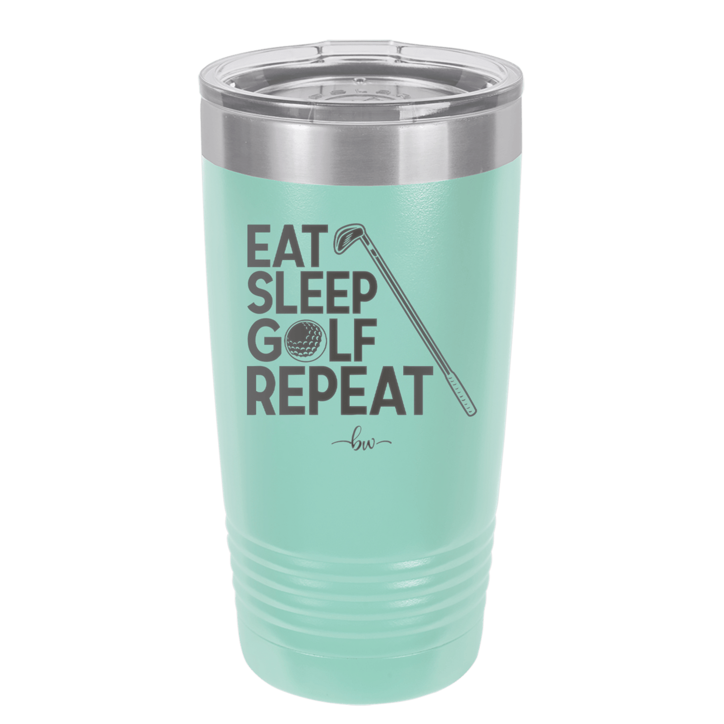 Eat Sleep Golf Repeat 1 - Laser Engraved Stainless Steel Drinkware - 1656 -