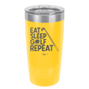 Eat Sleep Golf Repeat 1 - Laser Engraved Stainless Steel Drinkware - 1656 -