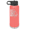Eat Sleep Golf Repeat 1 - Laser Engraved Stainless Steel Drinkware - 1656 -
