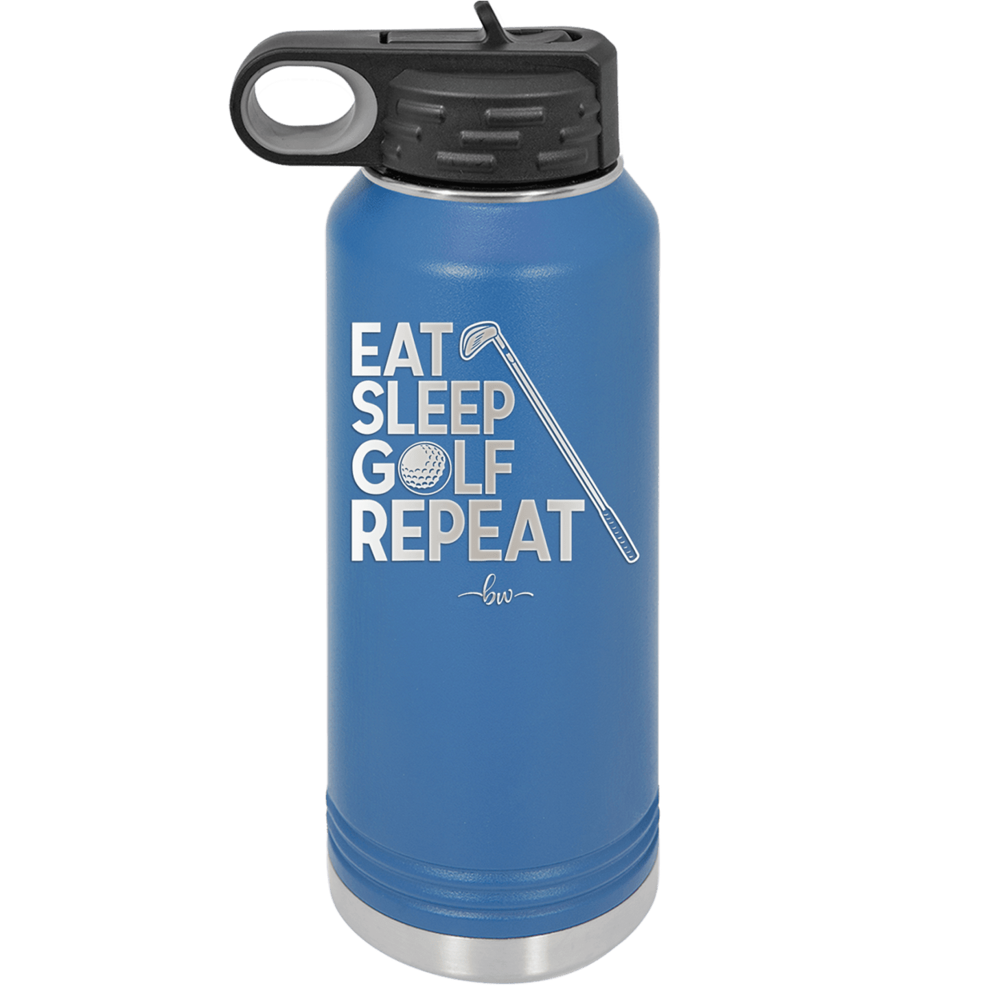 Eat Sleep Golf Repeat 1 - Laser Engraved Stainless Steel Drinkware - 1656 -