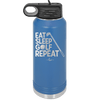 Eat Sleep Golf Repeat 1 - Laser Engraved Stainless Steel Drinkware - 1656 -