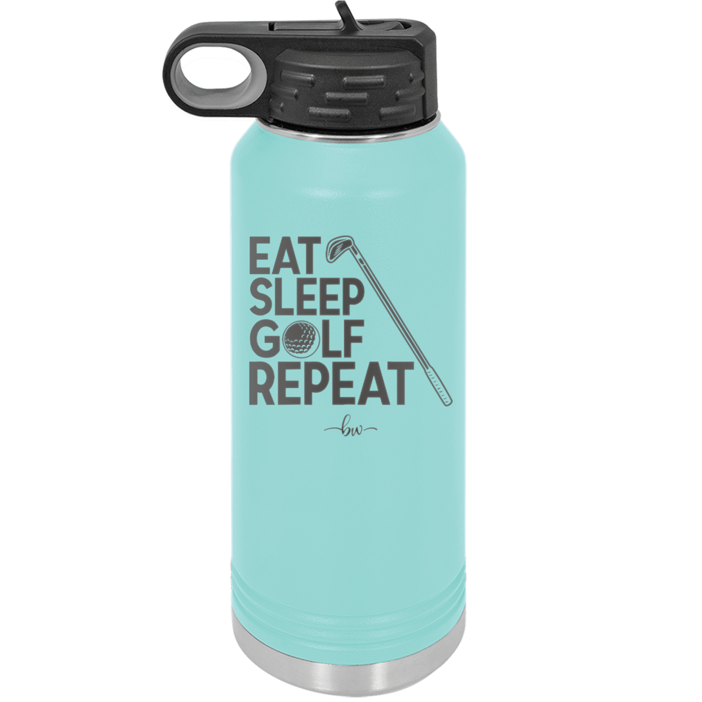 Eat Sleep Golf Repeat 1 - Laser Engraved Stainless Steel Drinkware - 1656 -