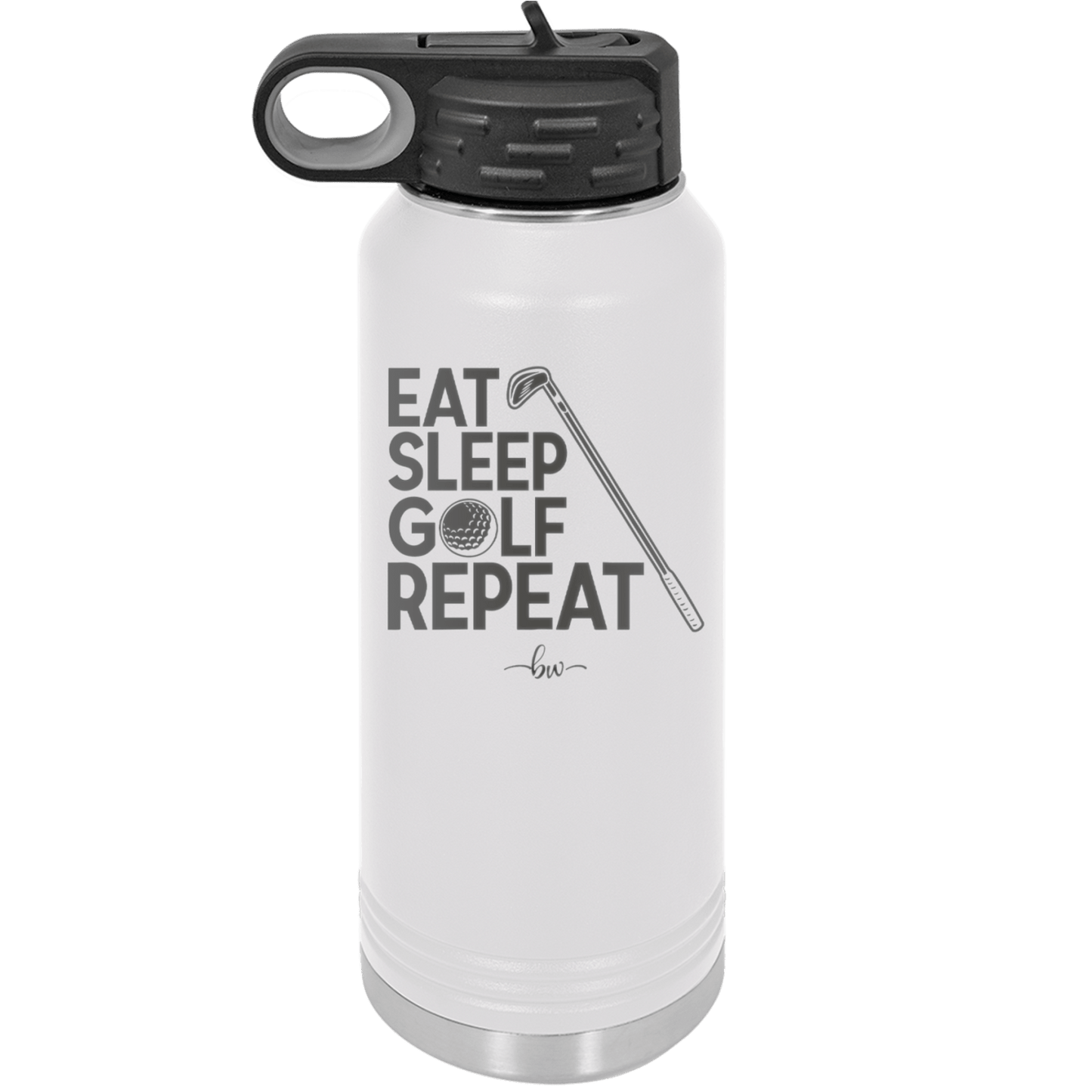 Eat Sleep Golf Repeat 1 - Laser Engraved Stainless Steel Drinkware - 1656 -