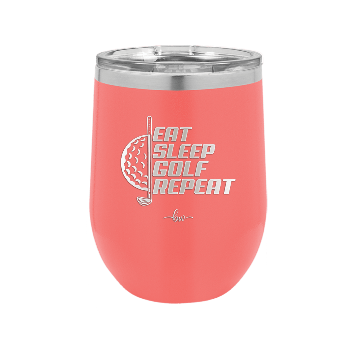 Eat Sleep Golf Repeat 2 - Laser Engraved Stainless Steel Drinkware - 1657 -