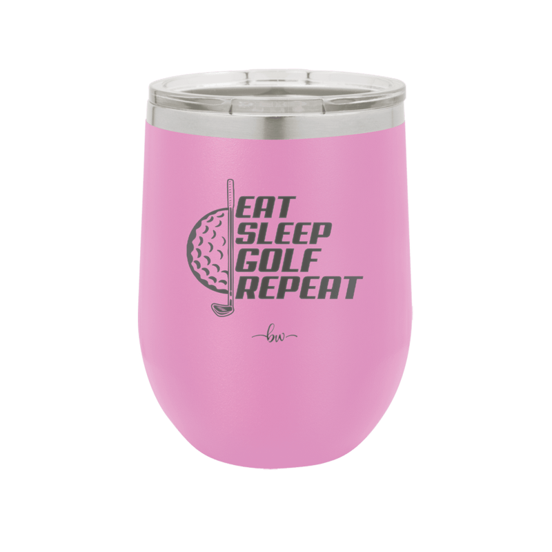 Eat Sleep Golf Repeat 2 - Laser Engraved Stainless Steel Drinkware - 1657 -