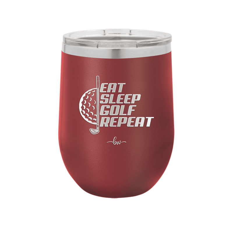 Eat Sleep Golf Repeat 2 - Laser Engraved Stainless Steel Drinkware - 1657 -