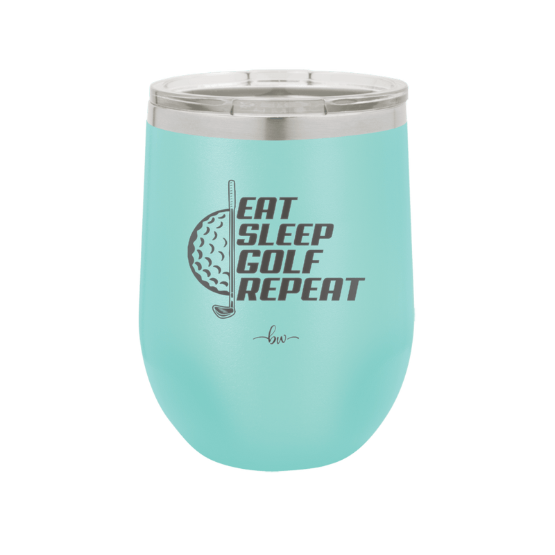 Eat Sleep Golf Repeat 2 - Laser Engraved Stainless Steel Drinkware - 1657 -