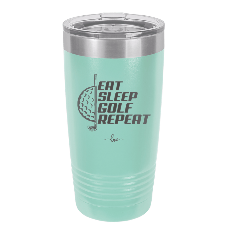 Eat Sleep Golf Repeat 2 - Laser Engraved Stainless Steel Drinkware - 1657 -