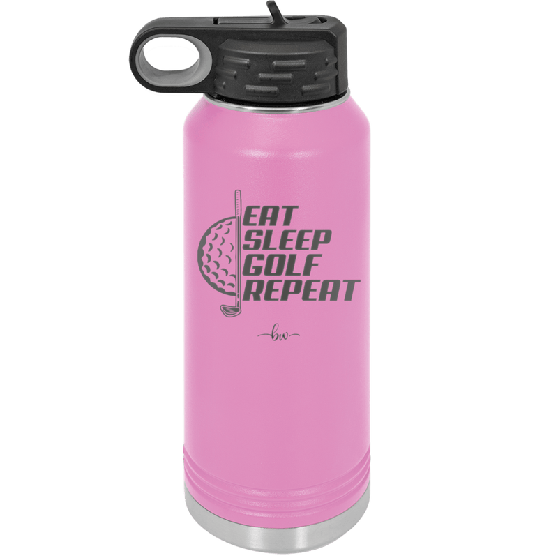 Eat Sleep Golf Repeat 2 - Laser Engraved Stainless Steel Drinkware - 1657 -