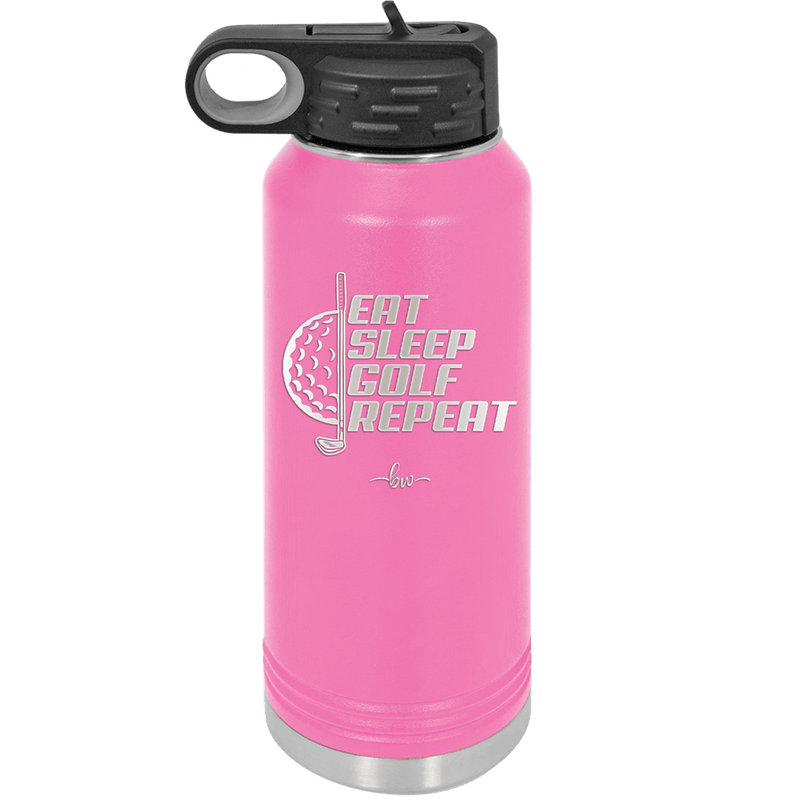 Eat Sleep Golf Repeat 2 - Laser Engraved Stainless Steel Drinkware - 1657 -