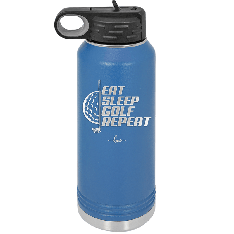 Eat Sleep Golf Repeat 2 - Laser Engraved Stainless Steel Drinkware - 1657 -