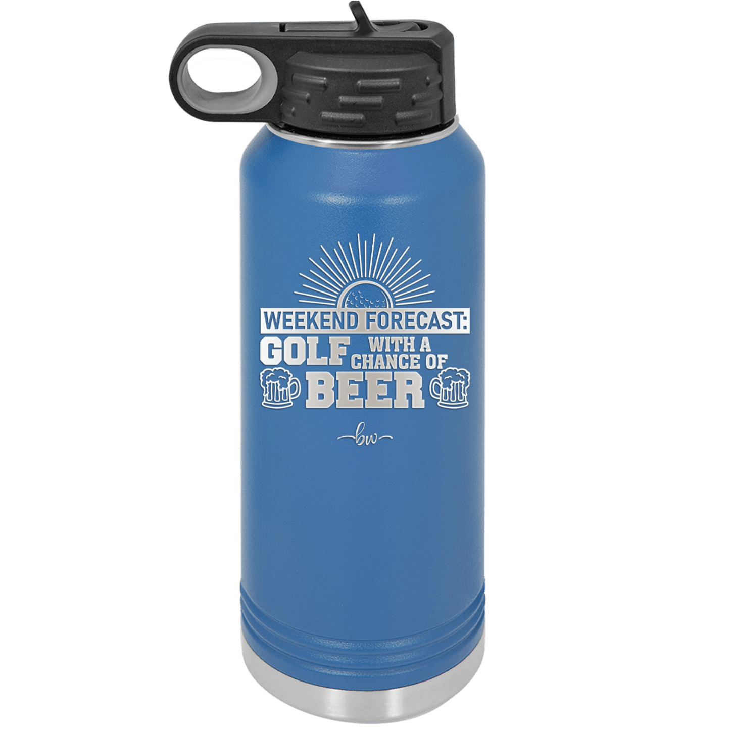 Weekend Forecast Golf with a Chance of Beer 1 - Laser Engraved Stainless Steel Drinkware - 1665 -