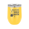 Weekend Forecast Golf with a Chance of Beer 3 - Laser Engraved Stainless Steel Drinkware - 1667 -