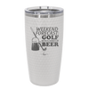 Weekend Forecast Golf with a Chance of Beer 3 - Laser Engraved Stainless Steel Drinkware - 1667 -