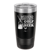 Weekend Forecast Golf with a Chance of Beer 3 - Laser Engraved Stainless Steel Drinkware - 1667 -
