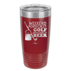 Weekend Forecast Golf with a Chance of Beer 3 - Laser Engraved Stainless Steel Drinkware - 1667 -