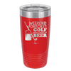 Weekend Forecast Golf with a Chance of Beer 3 - Laser Engraved Stainless Steel Drinkware - 1667 -