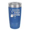 Weekend Forecast Golf with a Chance of Beer 3 - Laser Engraved Stainless Steel Drinkware - 1667 -