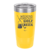 Weekend Forecast Golf with a Chance of Beer 3 - Laser Engraved Stainless Steel Drinkware - 1667 -