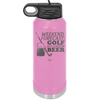 Weekend Forecast Golf with a Chance of Beer 3 - Laser Engraved Stainless Steel Drinkware - 1667 -
