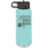 Weekend Forecast Golf with a Chance of Beer 3 - Laser Engraved Stainless Steel Drinkware - 1667 -